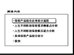 保險(xiǎn)需求診斷與產(chǎn)品組合設(shè)計(jì)全攻略 從需求分析到營銷策劃